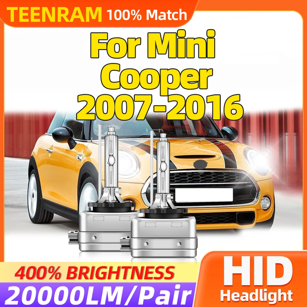 隠しキセノン電球車のヘッドライトミニクーパー用ヘッドランプ2007-2011-2012-2013-2014-2015-2016-6000k20000lm