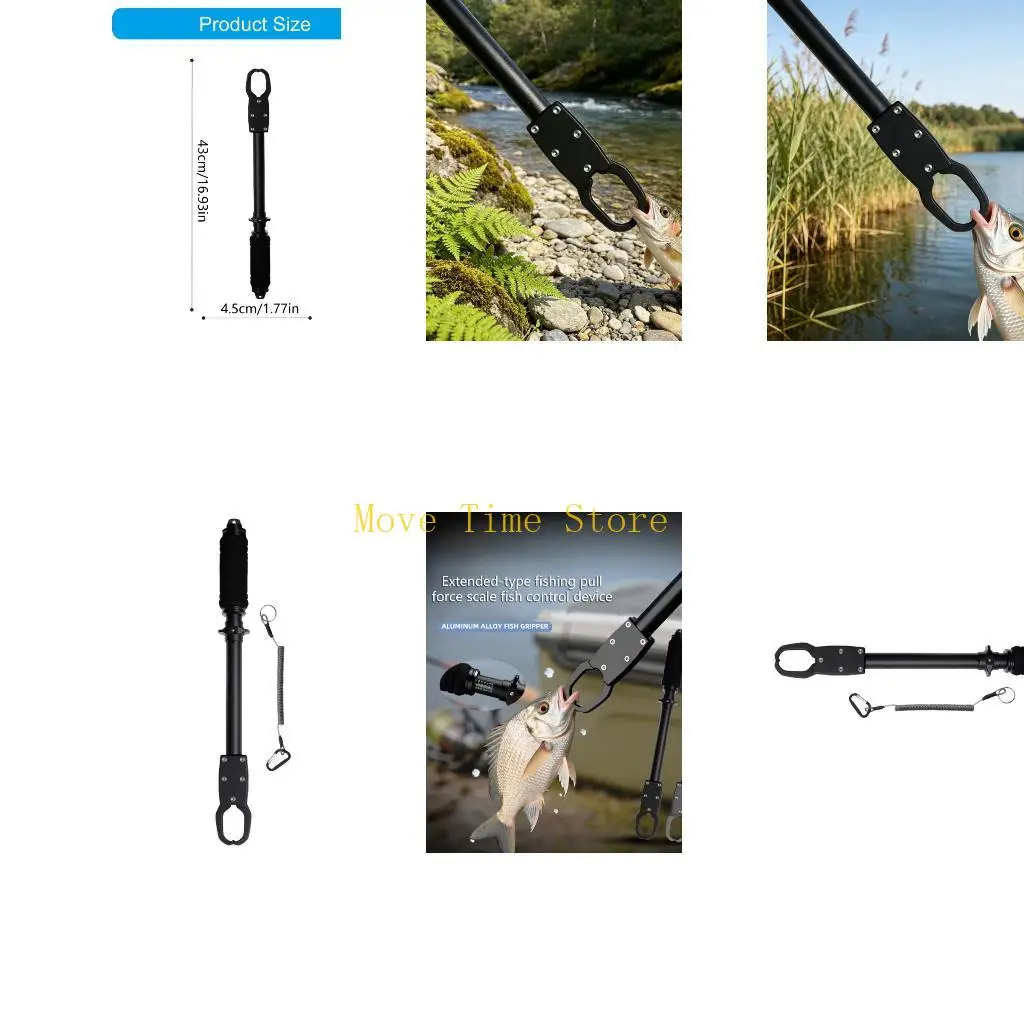 92ME High Precisions Fish Handling Pliers Grabber Fish Weighing Tool Smooth Rotations