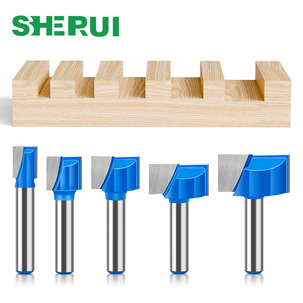 4-17Pcs 8mm Shank Professional Woodworking Tool Set Milling Cutter Cleaning Bottom For Wood 10-32mm Slotting Cutter Router Bit