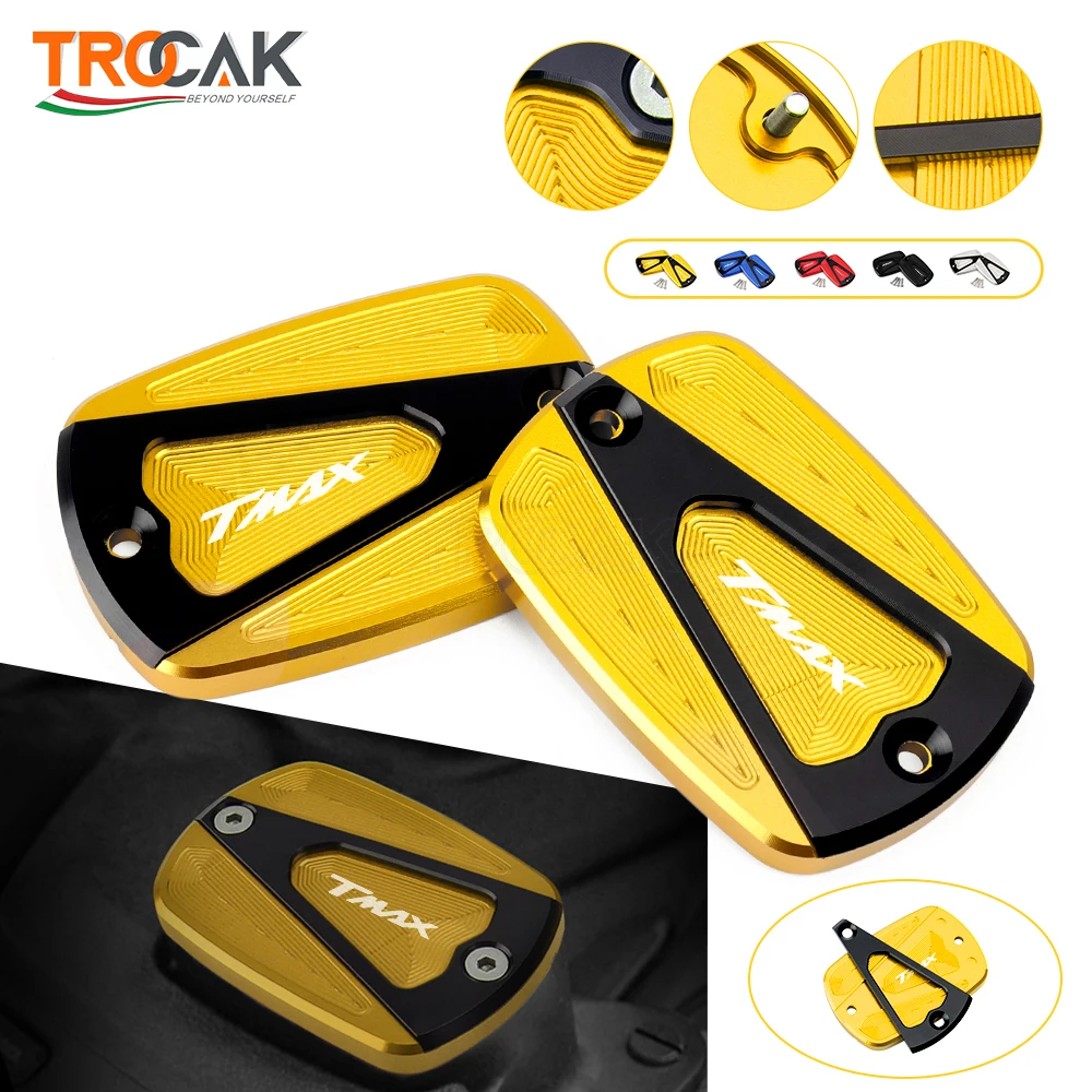 LOGO "Tech Max tmax" Motorrad Vorne Bremse Flüssigkeit Kraftstoff Reservoir Tank Cap Abdeckung Für YAMAHA T-Max 560 TMAX 560 Tmax560 2020-2022