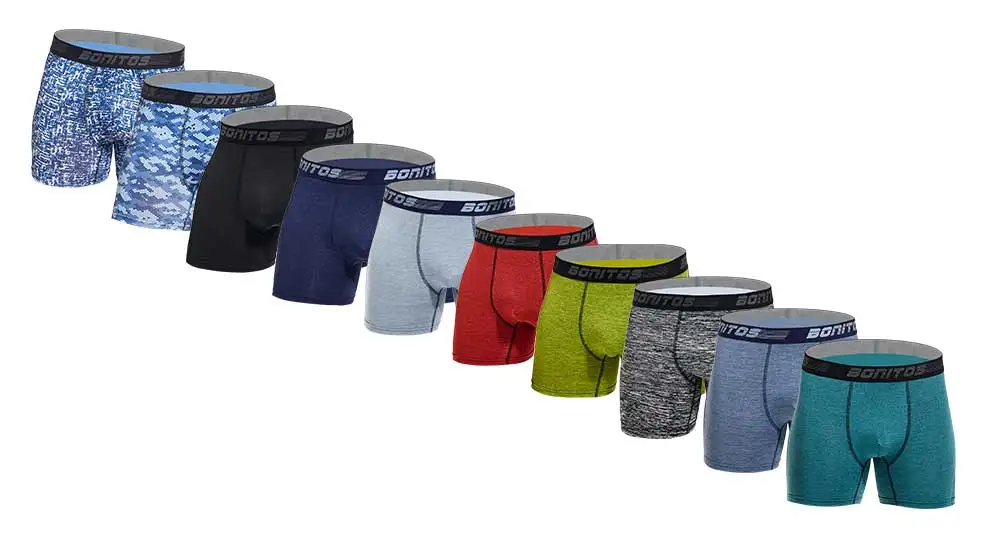 3-teiliges Set Baumwoll-Herrenunterhosen mit Weihnachtsdruck, Atmungsaktive Boxershorts, Dehnbare Herren-Unterwäsche der Marke BONITOS – Detail 3