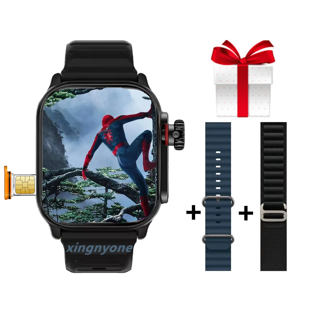 ساعة ذكية 4G بطاقة SIM وكاميرا WIFI 2.2 بوصة شاشة Amoled GPS APP تنزيل متجر Google Play Whatsapp Reply Smartwatch Women