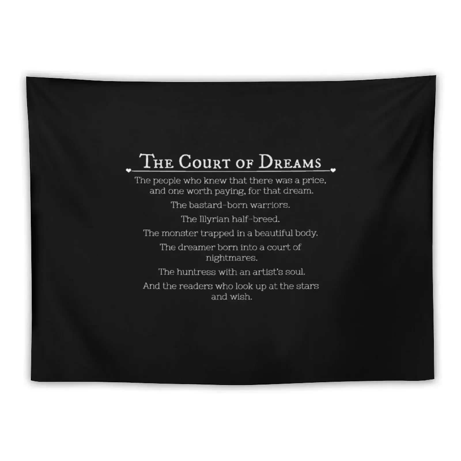 The Court of Dream & The Readers who Look up the stars and wish. (Sarah J. Maas Quote) Tapestry Hanging Wall Tapestry