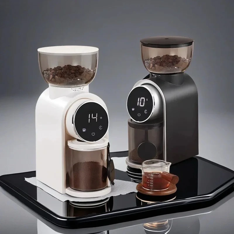 Electric Automatic Burr Coffee Grinder Mill Visual Bean Storage for Espresso Pour Over American Coffee