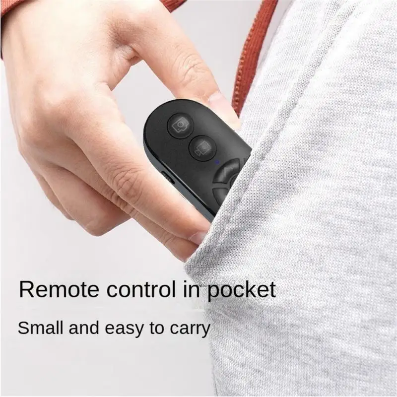 Wireless bluetooth-compatible Remote Control Type-C Rechargeable Selfie Shutter for Mobile Phone eBook Catch-up Drama