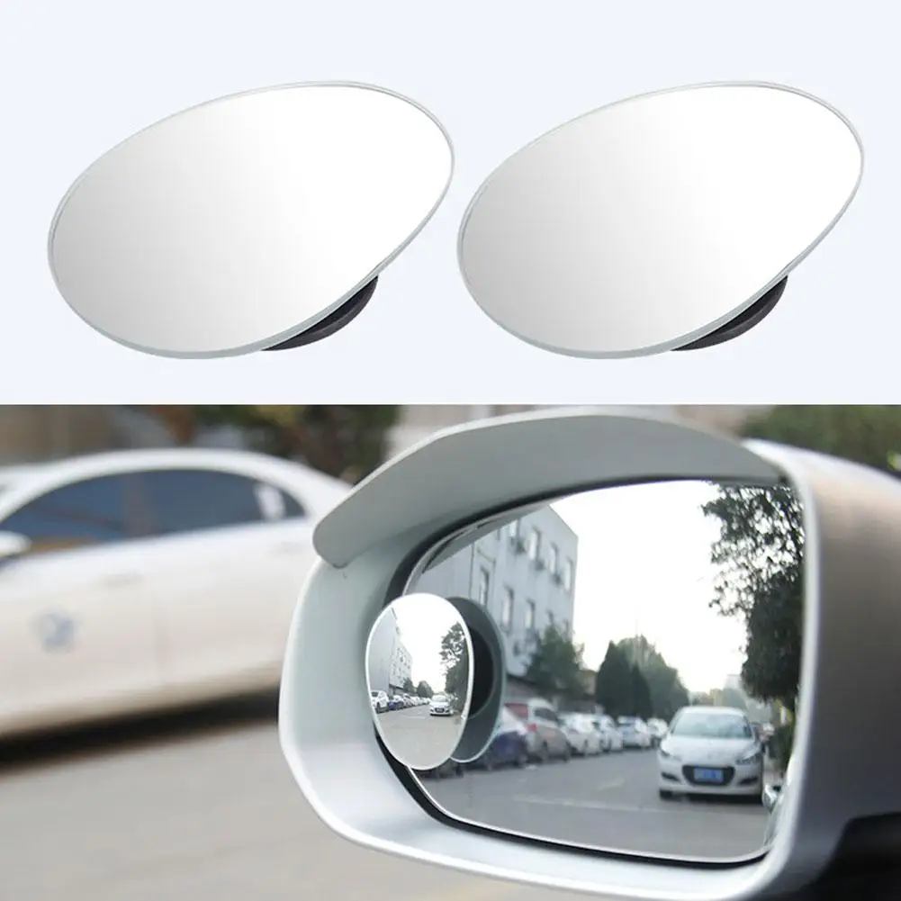 

2 шт. зеркала для слепых зон для автомобилей 360 ° Регулируемое широкоугольное зеркало заднего вида, клейкое круглое выпуклое зеркало для грузовика, внедорожника, фургона
