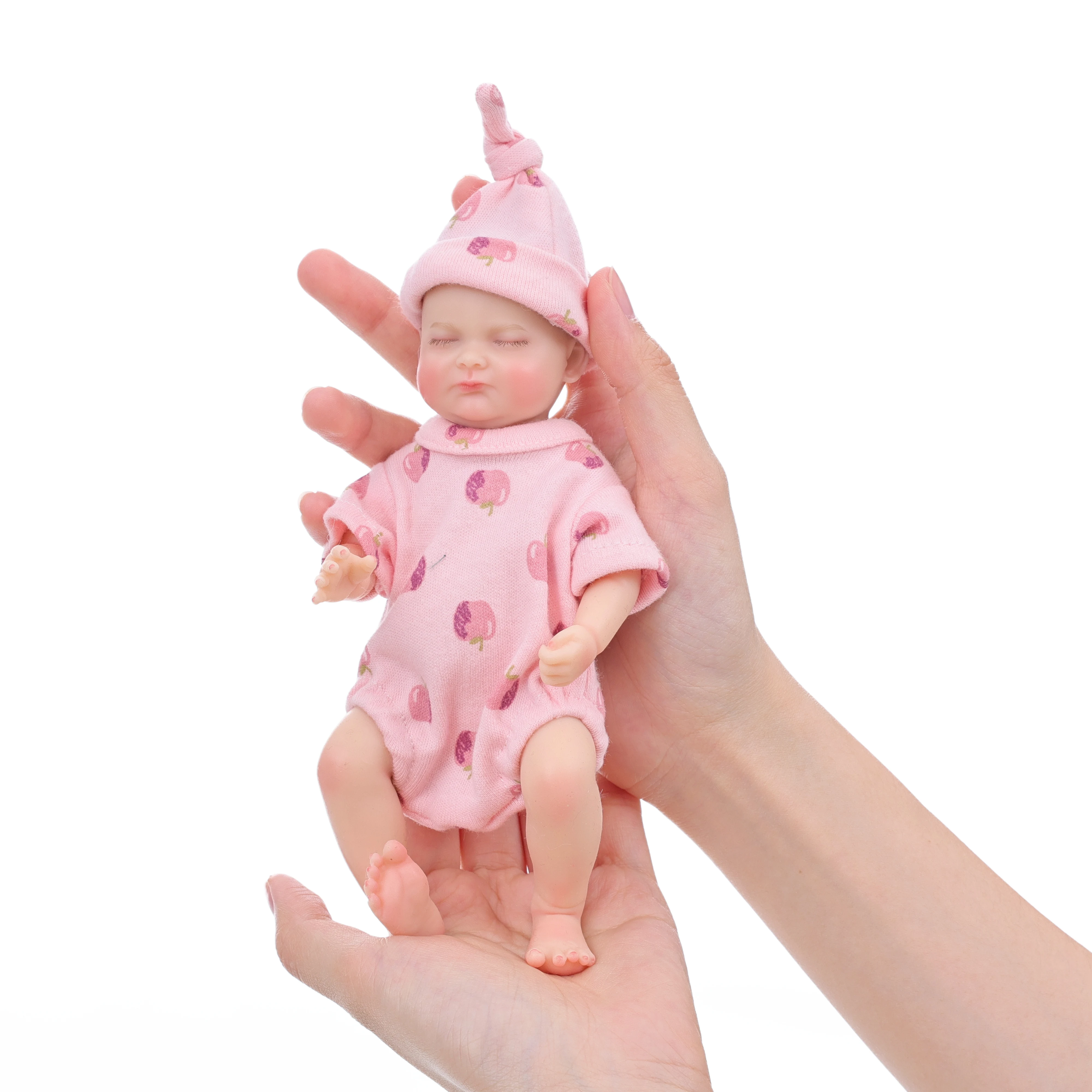 

Cloveray 8-inch Original Full Body Solid Silicone Realistic Reborn Baby Doll Super Soft Silicone Doll Handmade Toy Kid Xmas Gift