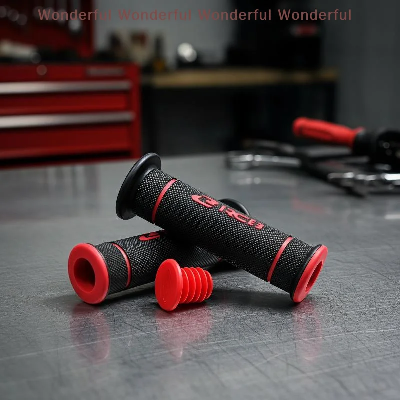 RCB Motorcycle Handlebar Grips Wear Resistant Non Slip Comfortable Grip for Street Sport Bike Outdoor Long Rides
