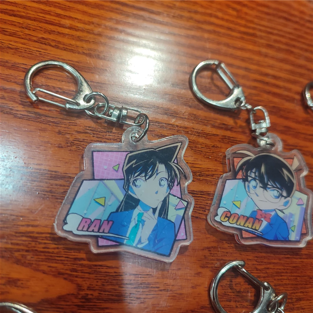 Anime Detective Conan Case Closed Haibara Ai Kuroba Kaito Mouri Ran Cosplay Acrylic Key Chain Keychain Pendant Accessories