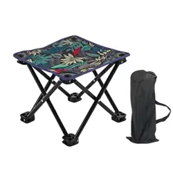 Folding Stool Foot Stool Ultralight Camping Chair Foot Stool Foldable Footstool for Walking Hiking Picnic Barbecue Backpacking