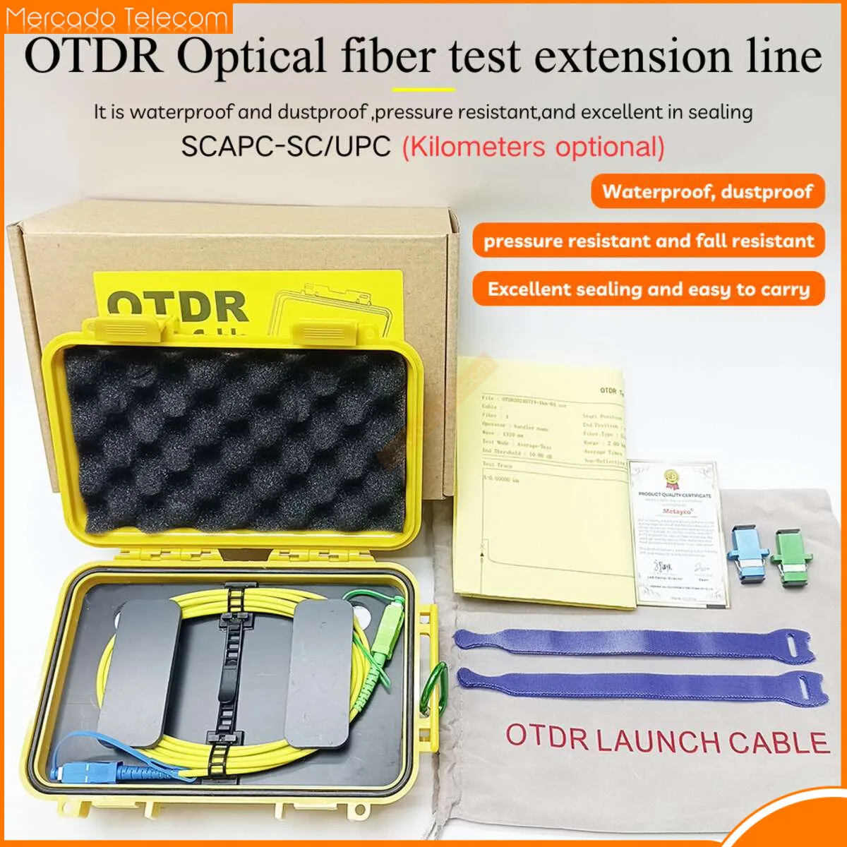 SC/UPC-SC/APC Dead Zone Eliminator,Fiber Rings ,Fiber Optic OTDR Launch Cable Box  500m 1Km 2Km SM 1310/1550nm