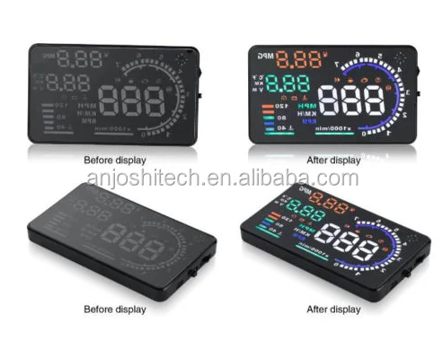 A8 5.5 inch HUD Digital Car Windscreen Speedo Head Up Display