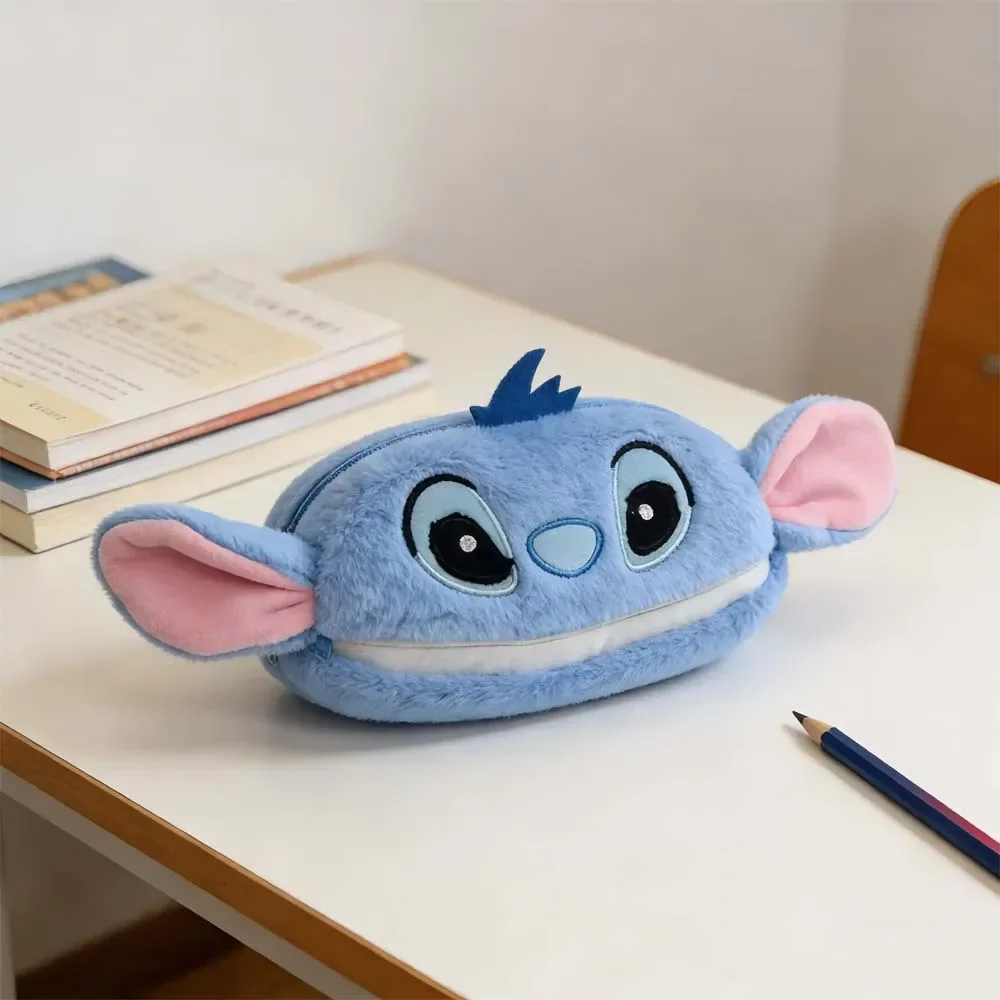 Disney Stitch Large-Capacity Cartoon Pencil Case, Reusable Cartoon Office Storage Pouch, Desktop Organizer & Storage Box.