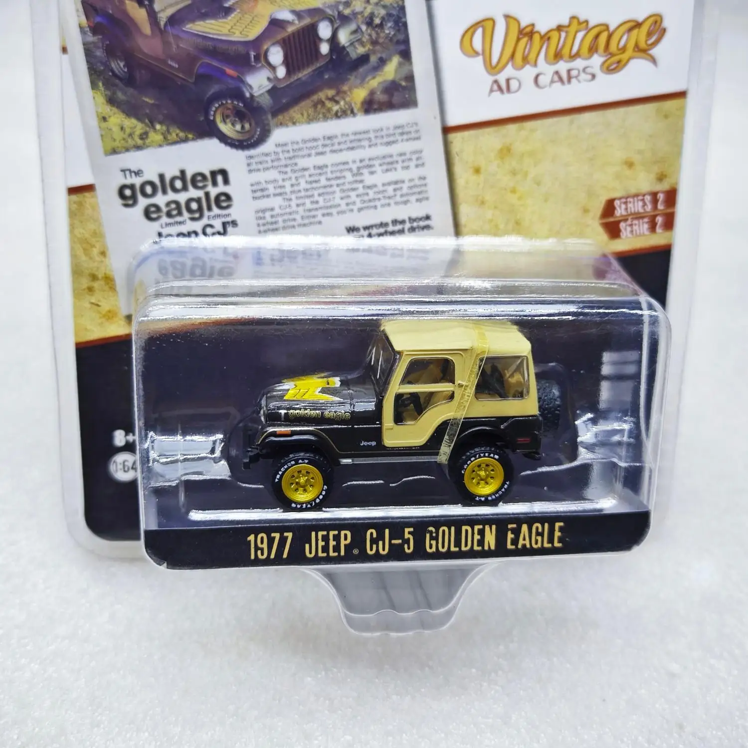 

GreenLight 1:64 1977 Jeep CJ-5 Golden Eagle Simulation Car Alloy Model Collection Ornaments Toy Gift