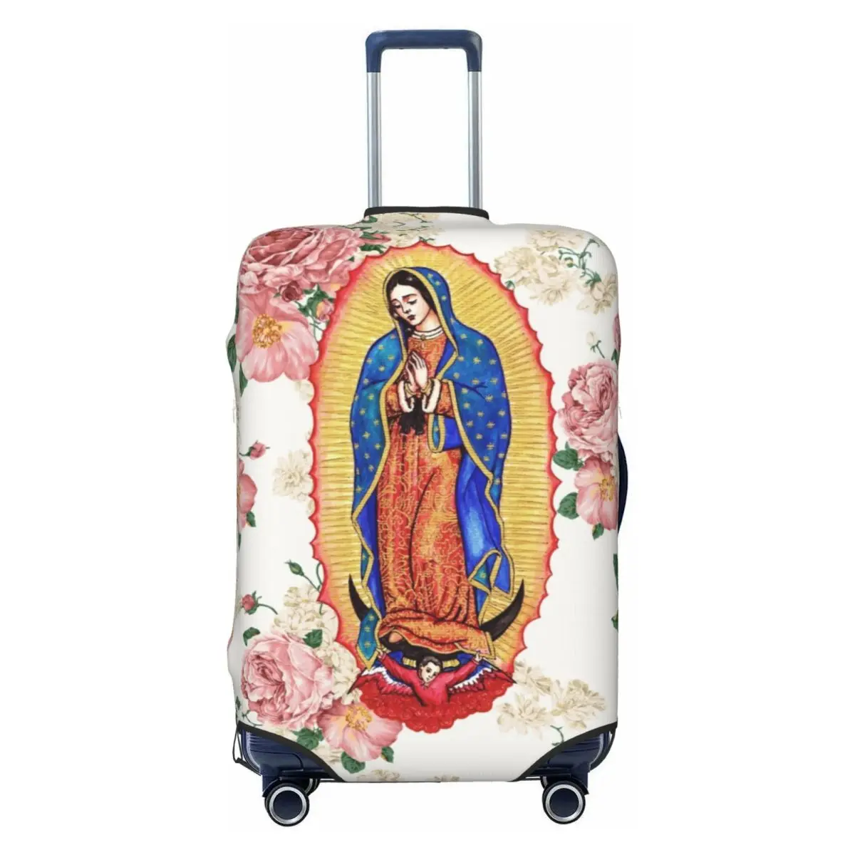 

Custom Custom Virgin Of Guadalupe Luggage Cover Protector Dust Proof Mexico Catholic Virgin Mary Travel Suitcase Covers