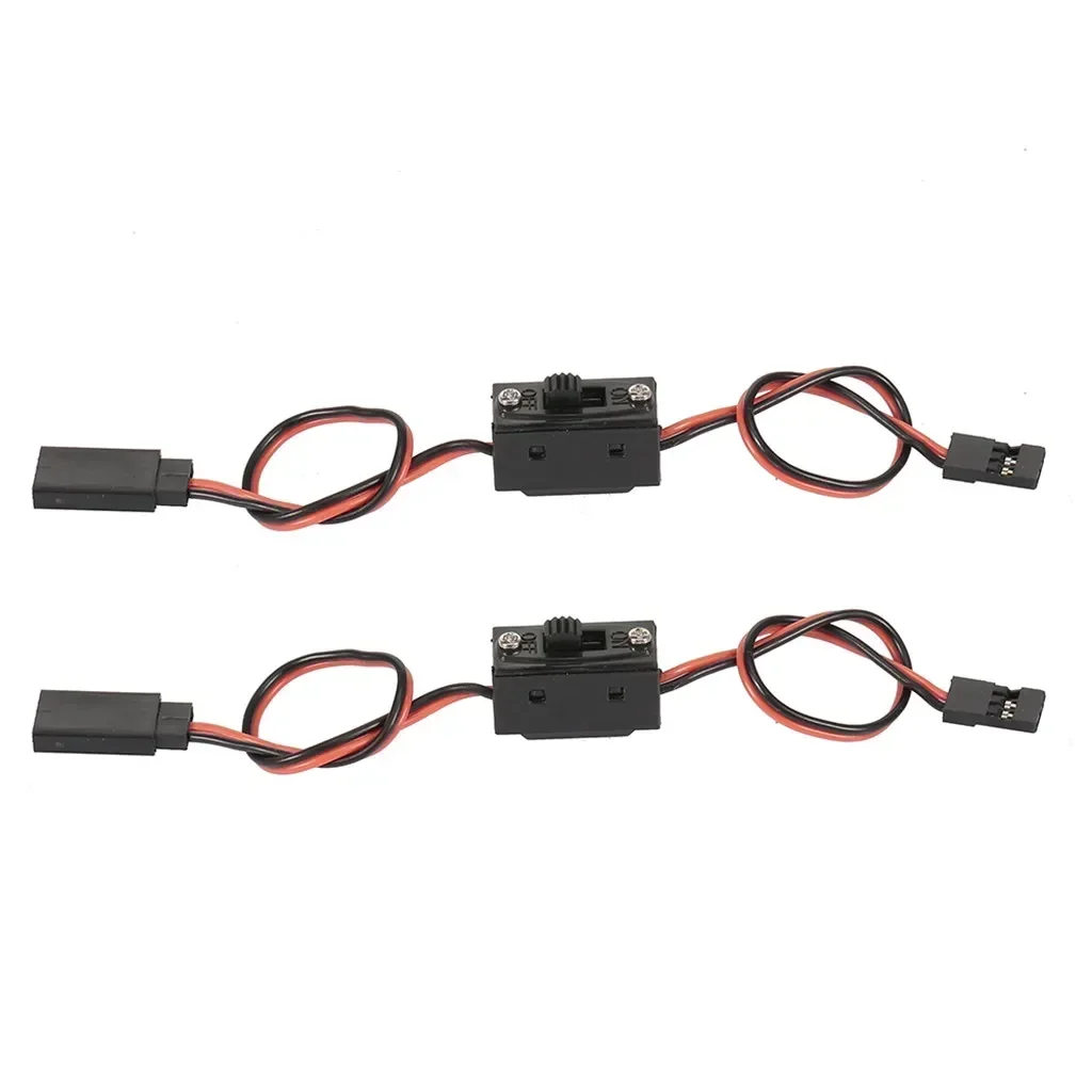 2PCS Ontvanger Extra Kanaal Verlengde Kabel met Schakelaar voor 1/10 1/8 Trxs Rc4wd Tamiya Axiale scx10 RC Auto drone Vliegtuig