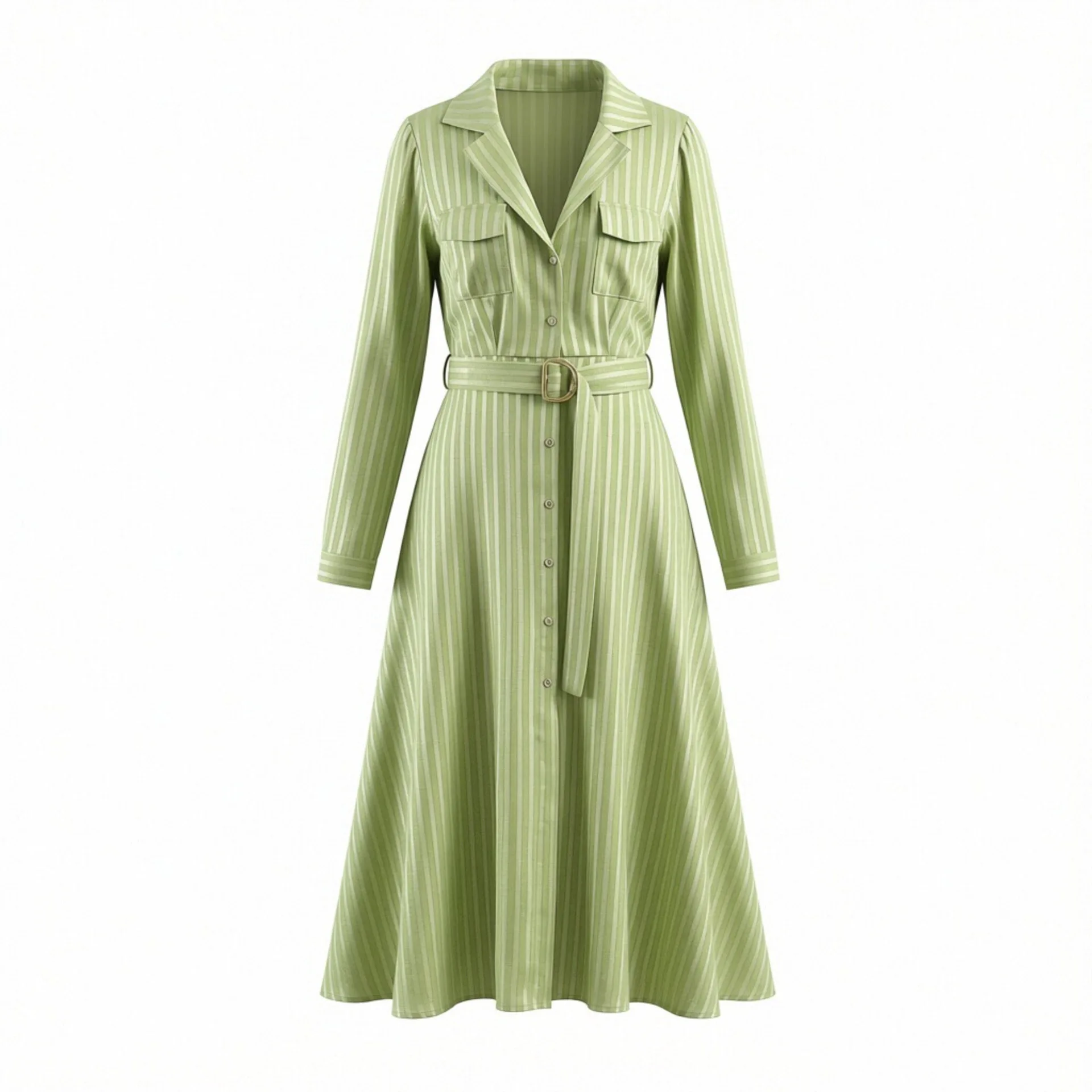 

Withered Fashionable Temperament Striped Satin Commuting Style Dress Woman Clothes Dress Elegant Party Dresses