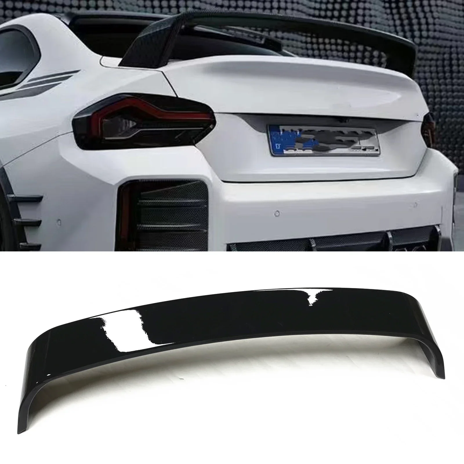 New！ For BMW New 2 Series G42 M235i M240i 2022-2023 Coupe 2 Door Gloss Black Car Rear Trunk Lid Spoiler Wing Decklid Splitter Ki