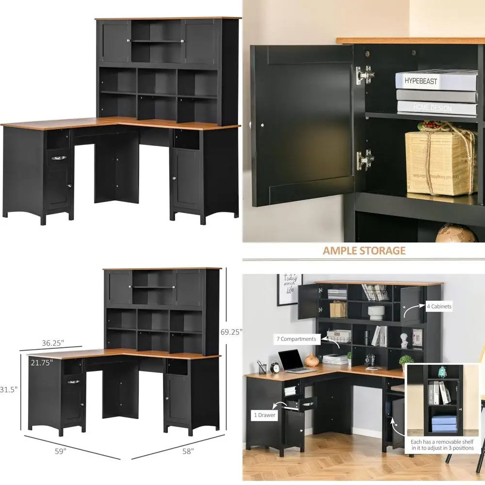 L Shaped Computer D…