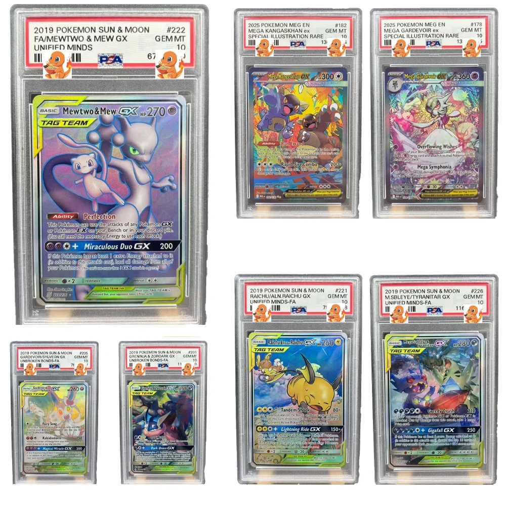 

Diy 1pcs/set Pokemon PTCG PSA Espeon&Deoxys GX Dragonite GX Self Control Collect Signature Trading Flash Card Anime Cartoon Gift