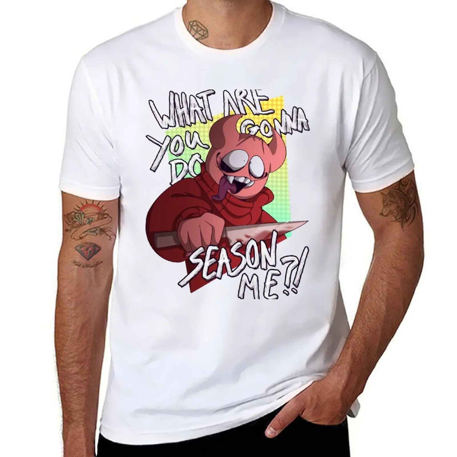 

What are you gonna do, season me! T-Shirt man t shirts cotton t shirts for man pack white T-Shirt