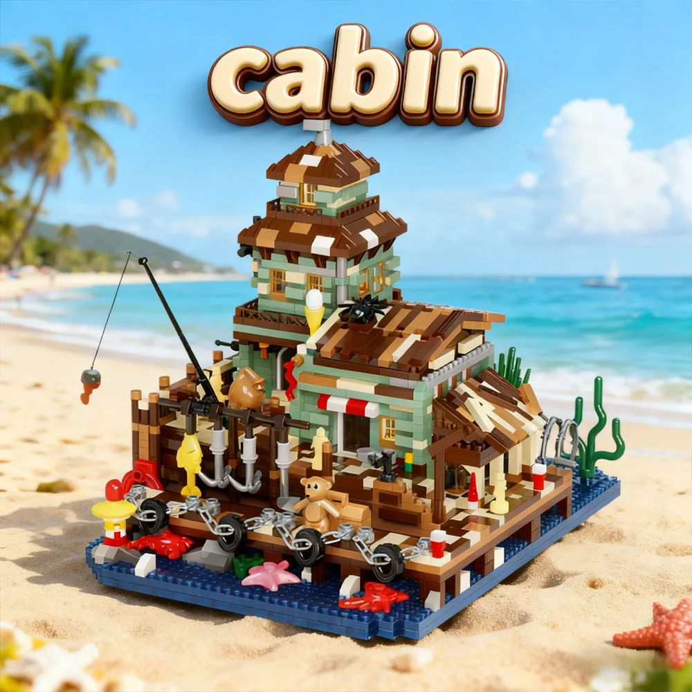 

Мини-кирпичи, 2560 шт., модель дома детектива, набор строительных блоков, очаровательный для украшения комнаты, идеальные подарки на день рождения