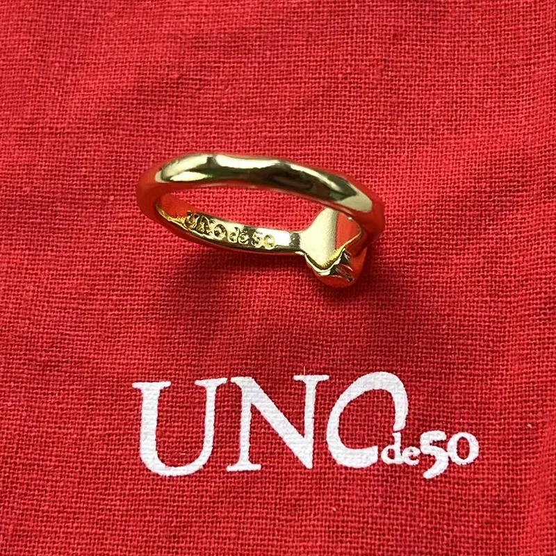 UNode50-Anillo de calavera para mujer, joyería de alta calidad europea y americana, paquete de regalo romántico para vacaciones, 2023