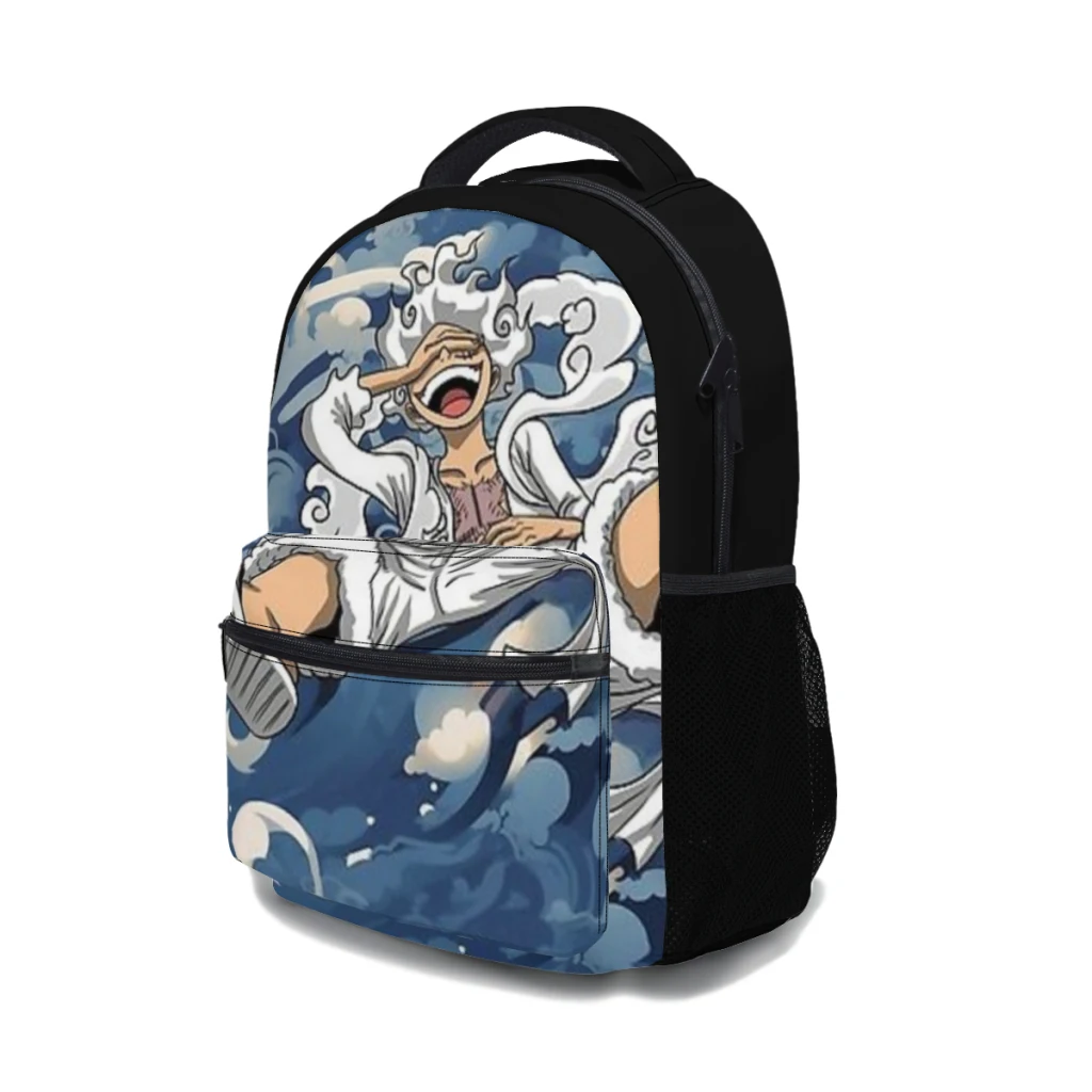 Anime One-Piece Luffy 5th gear inspirado padrão Mochila versátil de grande capacidade à prova d'água lavável bolsa de computador unissex