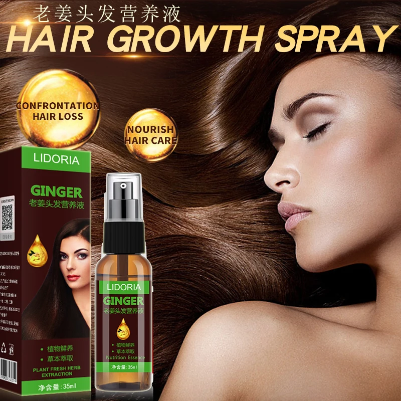 Producto para el crecimiento del cabello, suero de jengibre para el crecimiento del cabello, tratamiento para adelgazamiento del cabello, aceite esencial para el cuidado del cabello, Beauty35m