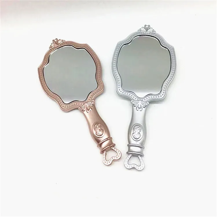 Girls Cosmetic Vintage Vanity Mirror Princess Mini Make-up Hand Held  Makeup   Unique Gift for Girl