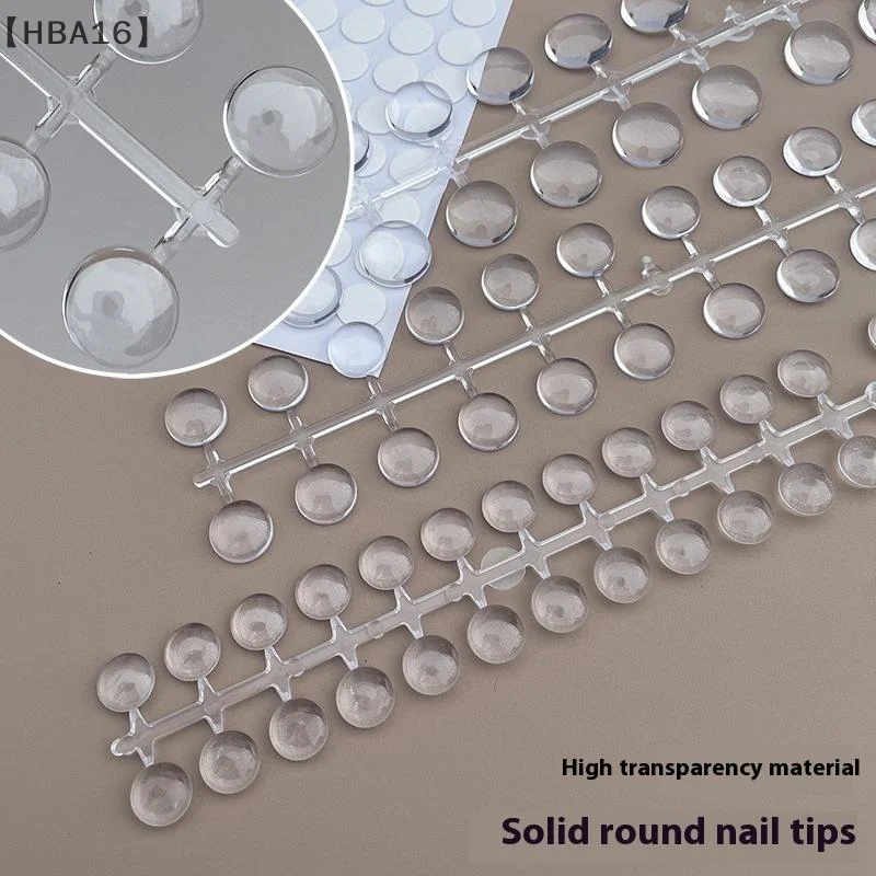 ómHBA16 Parque1/1.2/1.5cm Ronde Helder Glazen Nagellak Kleurenkaart Nail Art Kleurendisplay Tips 240/120 Stuks Nep Kleurenkaart Tonen