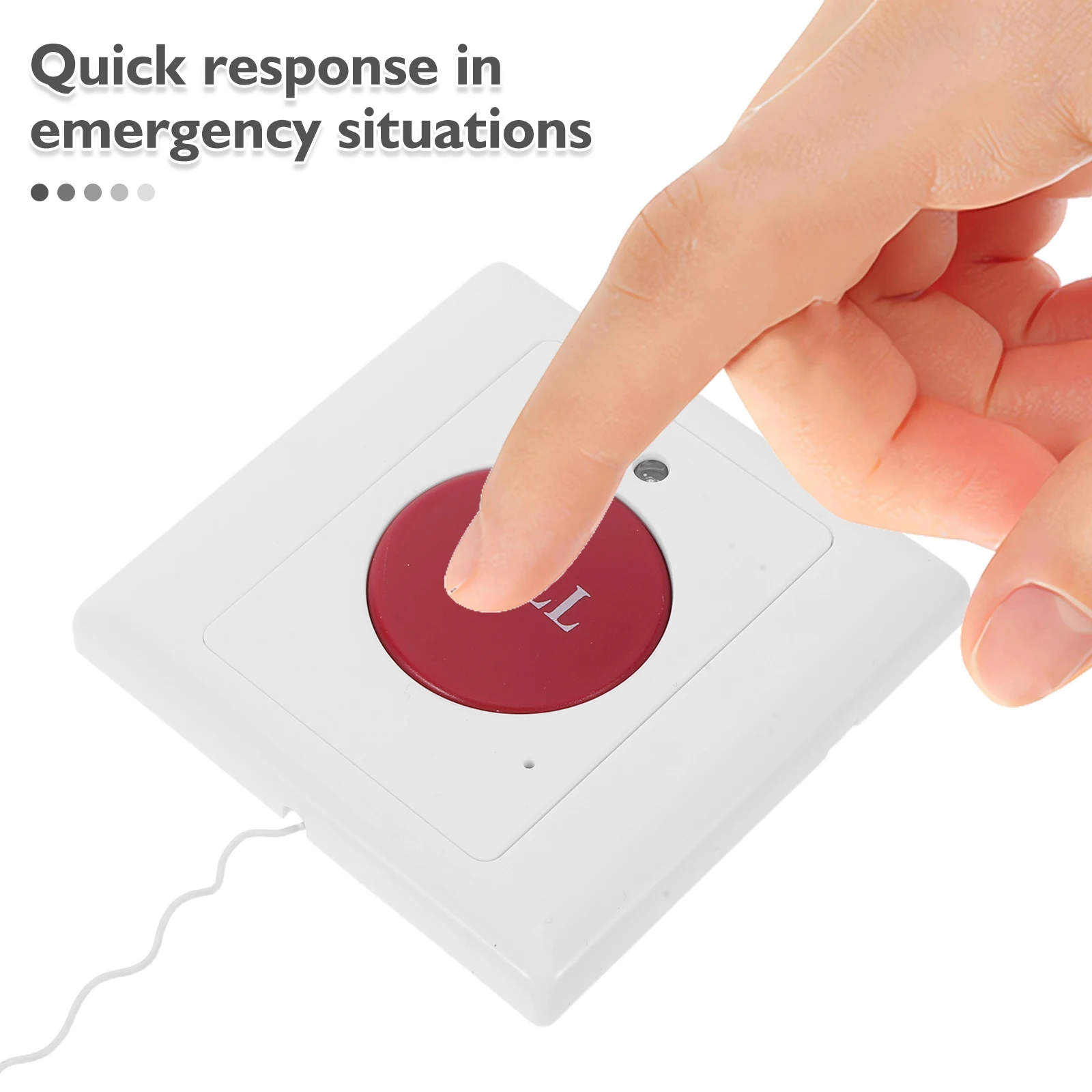 Botón de llamada de emergencia inalámbrico para personas mayores, alarma audiovisual doble, montaje en pared, dispositivo de asistencia para personas mayores para hospitales y enfermería