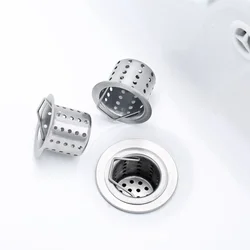 Stainless Steel Water Tank Strainer Sink Sewer Filter Waste Screen Floor Drain Hair Colanders for Kitchen Bathroom Accessories