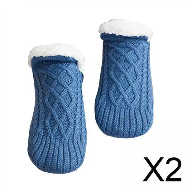 

2x 1Pairs Women Slipper Socks, Cozy Anti Slip Socks for Female New Year Gifts