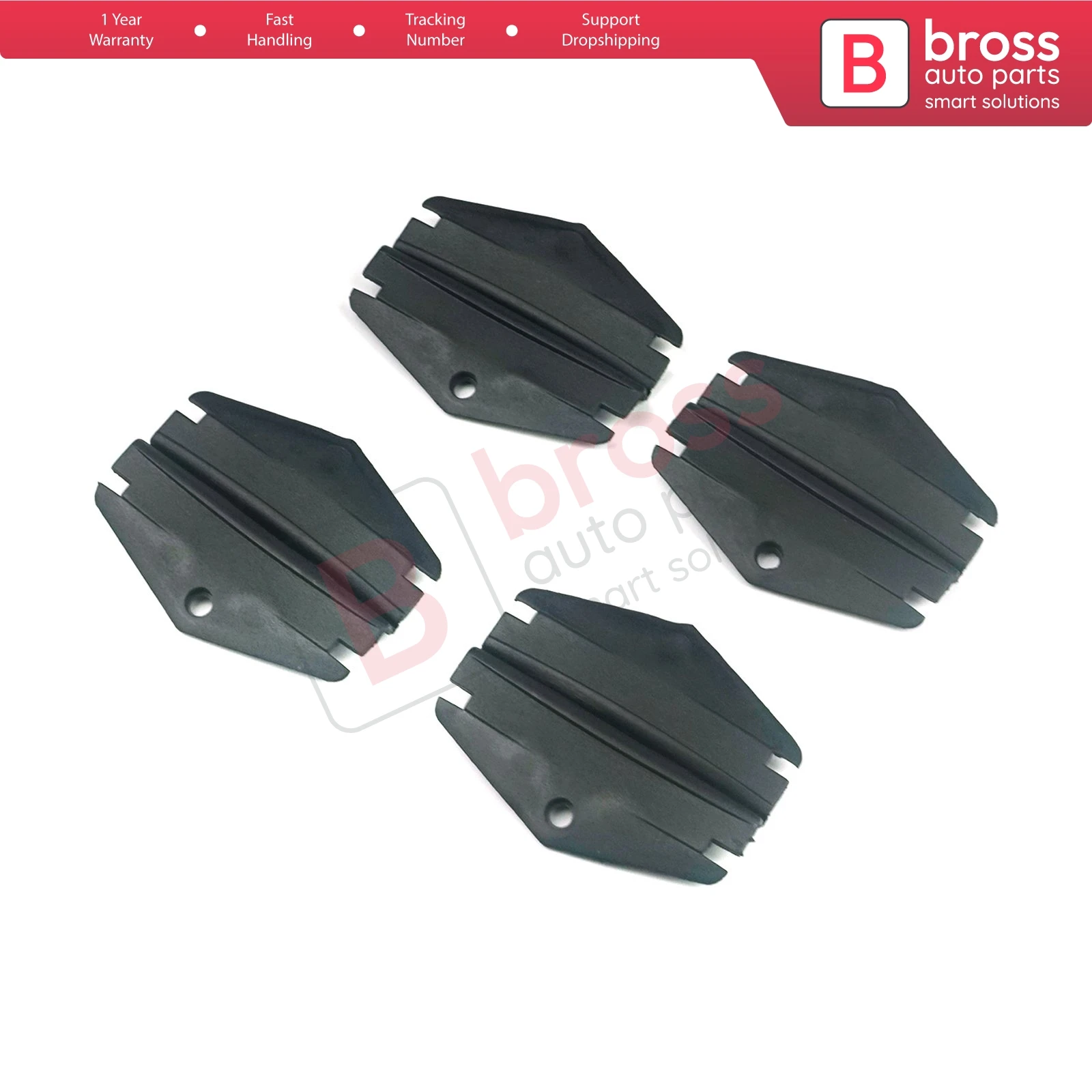 4 Pieces Front or Rear Door Window Guide for GM: 12338011, 10051034, 20123070, 20328600