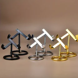 1pc Crystal Mineral Specimen Display Stand Metal Base Simple Style Crystal Display Stand Desktop Decoration Home Decor