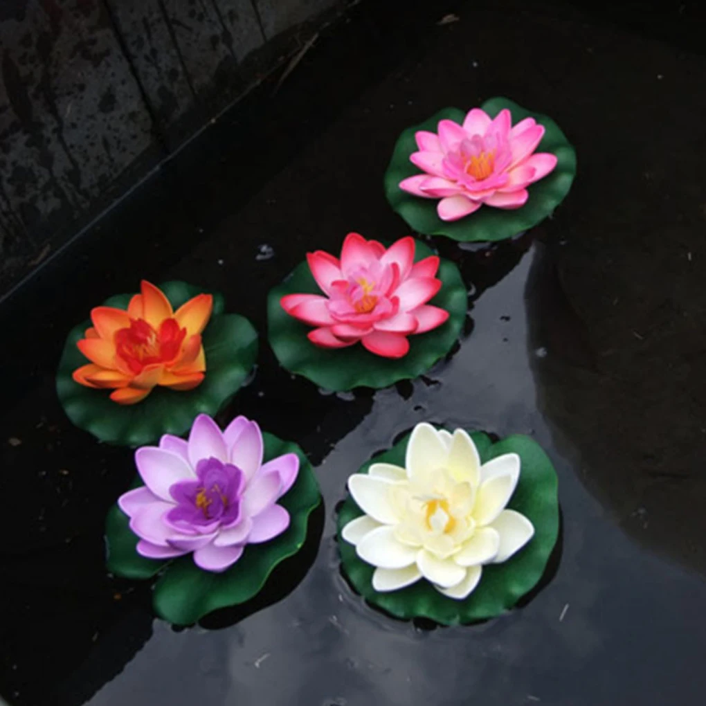 Artificial Lotus Solid Color Simulation Outdoor Garden Fake Flower