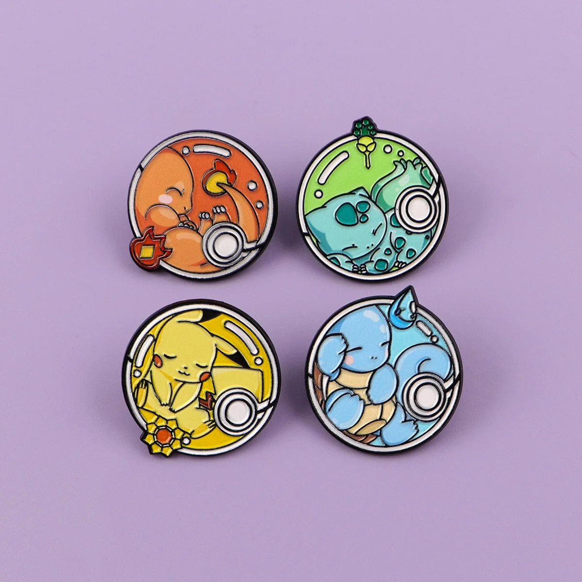 เข็มกลัดเคลือบลายการ์ตูนอนิเมะน่ารัก 2-5 ชิ้น ป้ายติดกระเป๋าเป้ ปกเสื้อ ของตกแต่ง เครื่องประดับ ของขวัญสำหรับเพื่อน