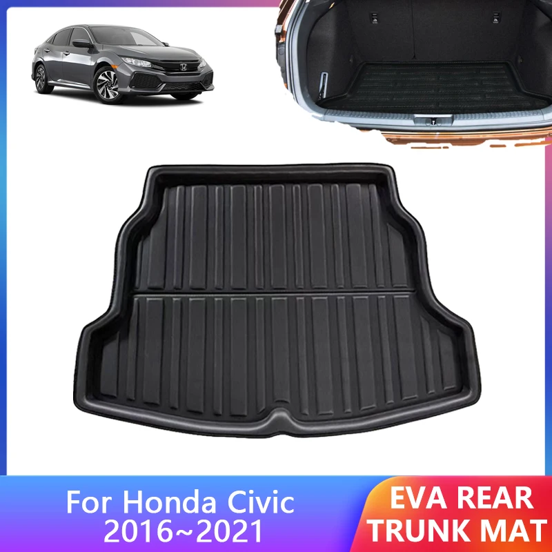 

For Honda Civic 10th Gen Hatchblack 2021~2016 2020 Accessories Car Rear Trunk Mat Floor Tray Liner Cargo Boot Waterproof Carpet