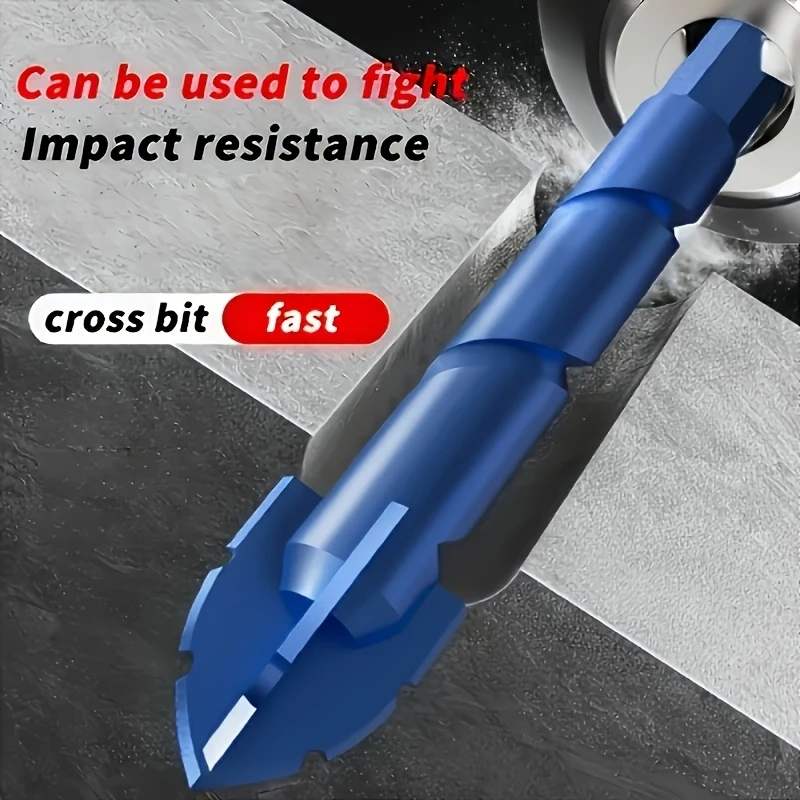 ชุดดอกสว่านคาร์ไบด์มืออาชีพแบบมีฟันเลื่อยสี่คม สำหรับเจาะกระเบื้อง คอนกรีต ผนัง ชุดเครื่องมือเจาะ 3-14 มม.