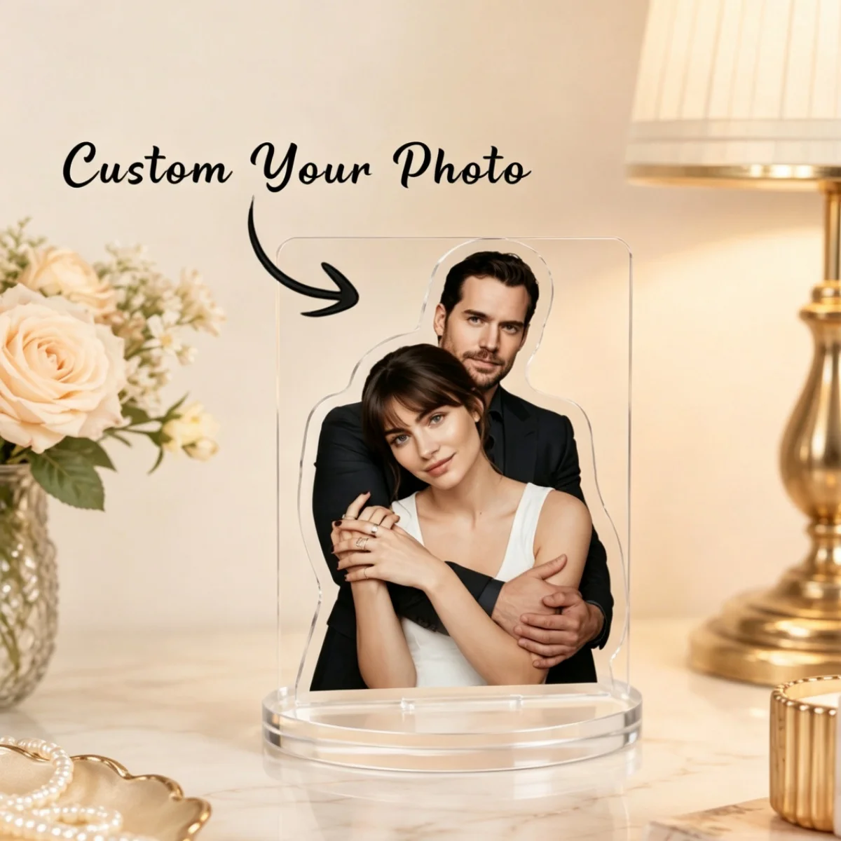Custom Acrylic Character Portrait Decor – Photo Acrylic Ornaments, Wedding Keepsakes, Personalized Customization.