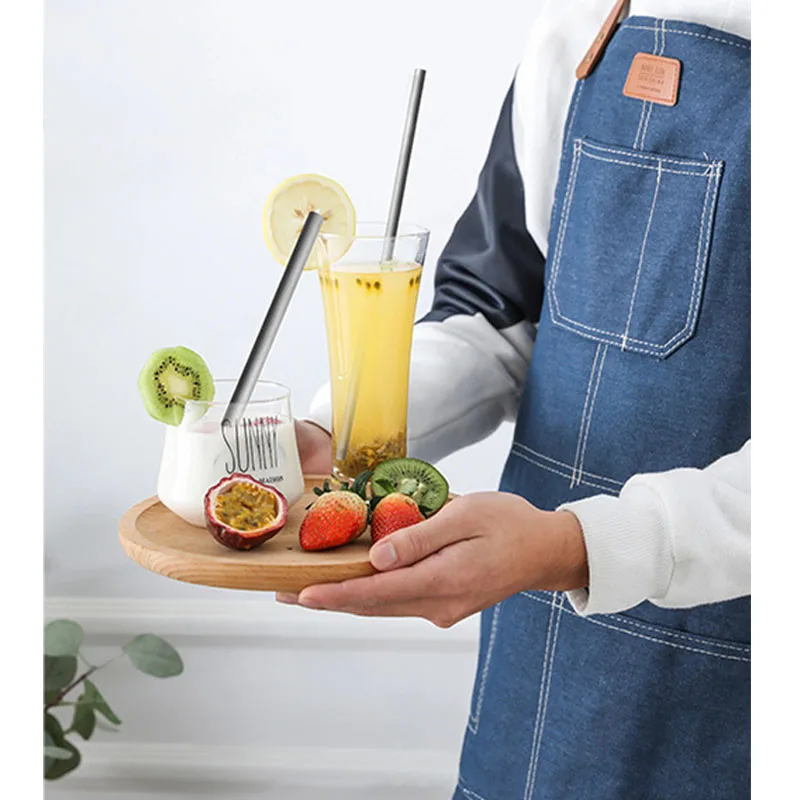 Pure Titanium Straw Reusable Metal Drinking Straw Portable Lightweight Eco Friendly Cutlery For Outdoor Camping Travel Picnic Hi