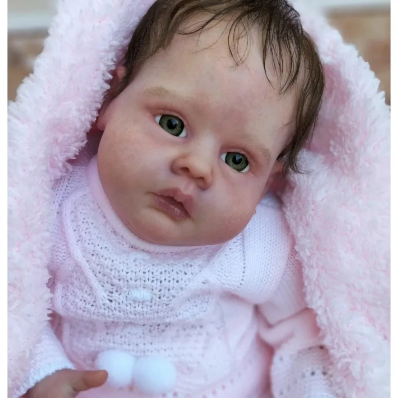NPK 20Inch Unfinished Unpainted Fresh Color DIY Doll Parts Reborn Nicol Blank Doll Kit  with Cloth Body and Random Eyes