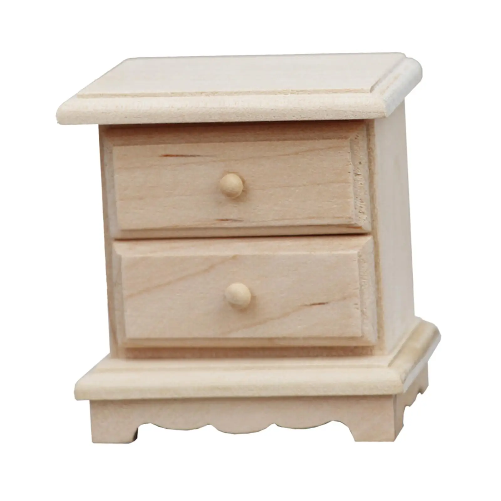 

1:12 Scale Wooden Bedside Table Doll House Bedroom Decor Birthday Gifts