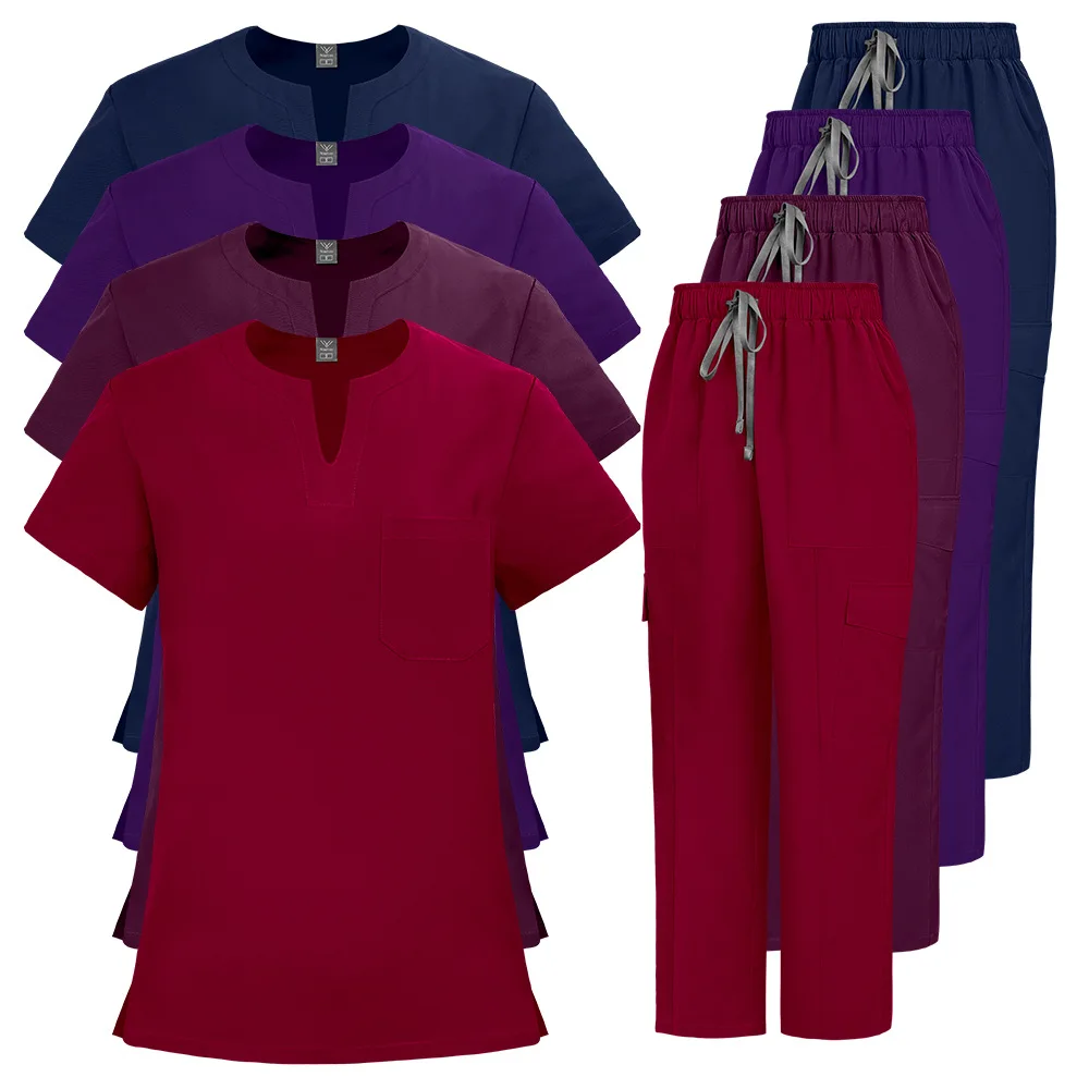 

New Fashion Women Medical Uniforms Hospital Scrubs Sets Nurses Accessories Dental Clinic Beauty Salon Spa Workwear Clothes Suits