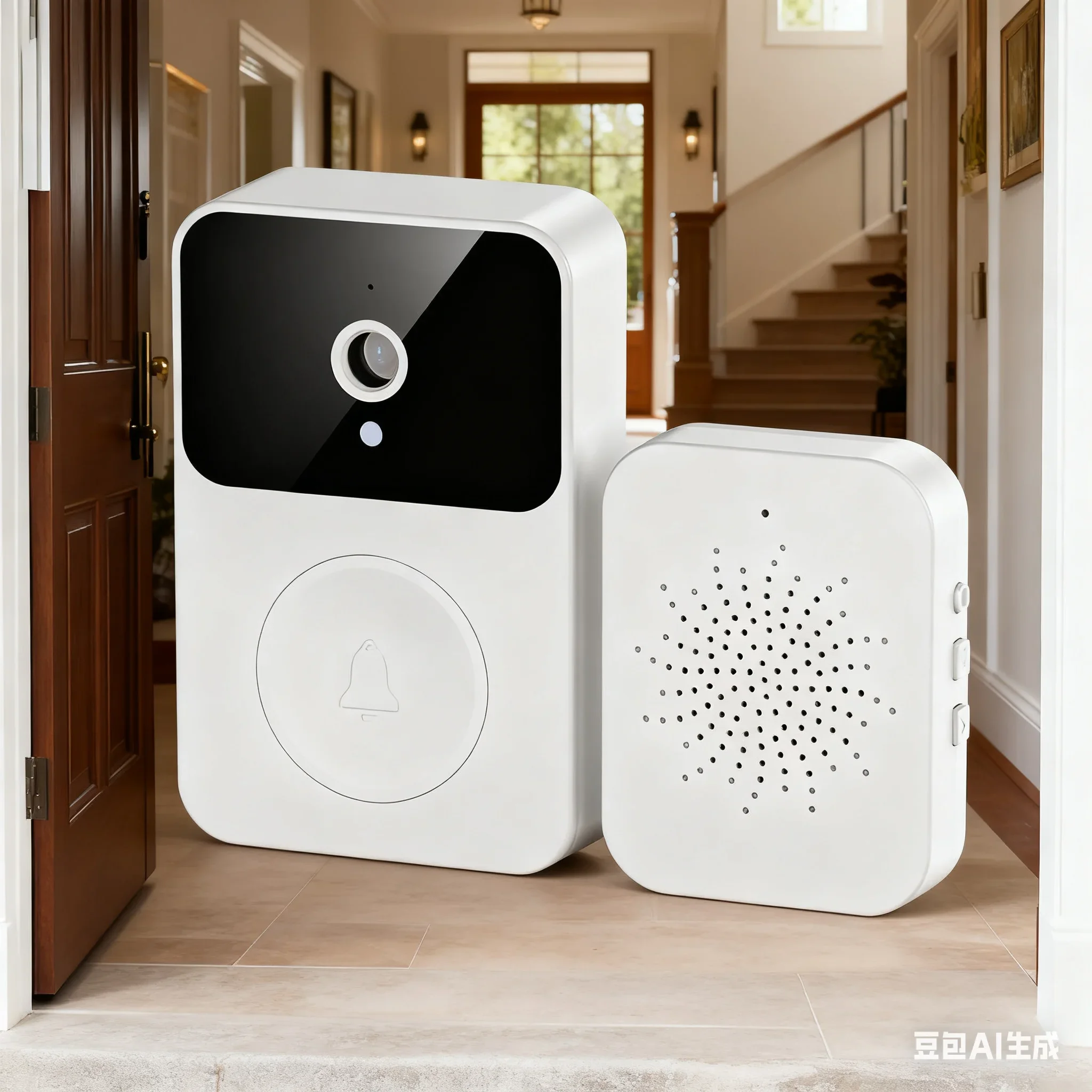 Hot Sales HD Video Doorbell 100° Wide View 2-Way ABS Audio & Real-Time Alerts White Replace Smart  For Home Integration Parts