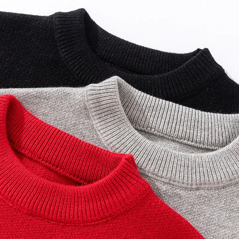 Neuer Herrenpullover für Herbst und Winter, Rundhals, locker geschnitten, trendig, gestrickt, Luxusmarke, Basispullover, warm und vielseitig, Herrenbekleidung. – Detail 7