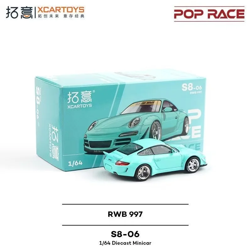 POPRACE model 1:64 new Porsche sports car collection ornaments RWB997 model toy