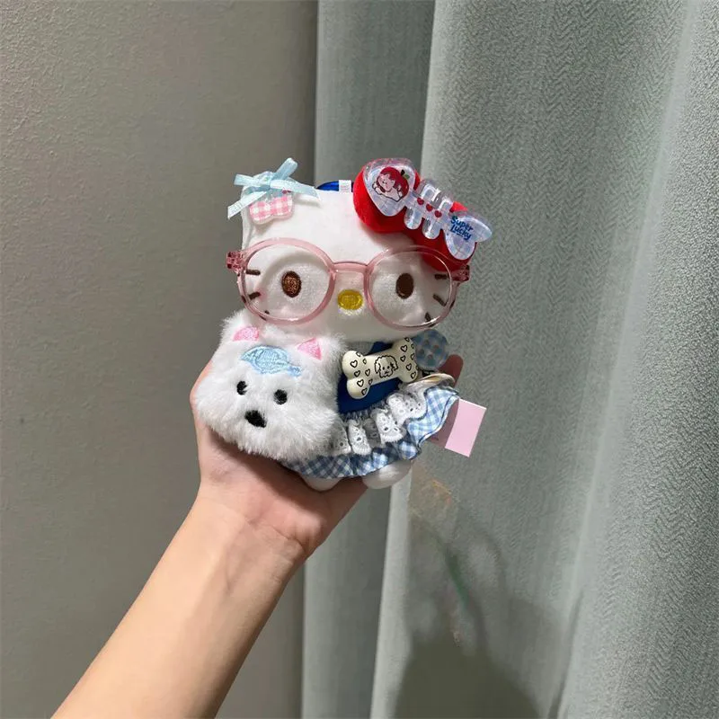 

Милый плюшевый брелок Hello Kitty, мультяшная кукла-кошка КТ, подвеска для рюкзака, креативная модная мягкая игрушка, идеальный подарок для девочки/ребенка