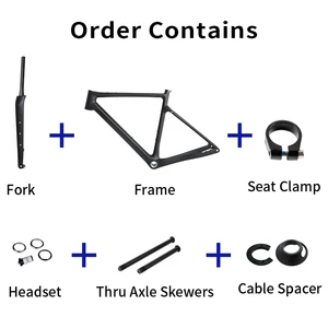 Carbon gravel bicycle BXT gravel, set of road bicycle bicycle bikes, road gravel bicycle table suitable for 700cx47c tires or 27.5er 2.1 8 Main Sales Frame Gravel - №8